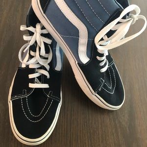 Vans, Size 10.5 Men, Size 12 Women, Black/Blue